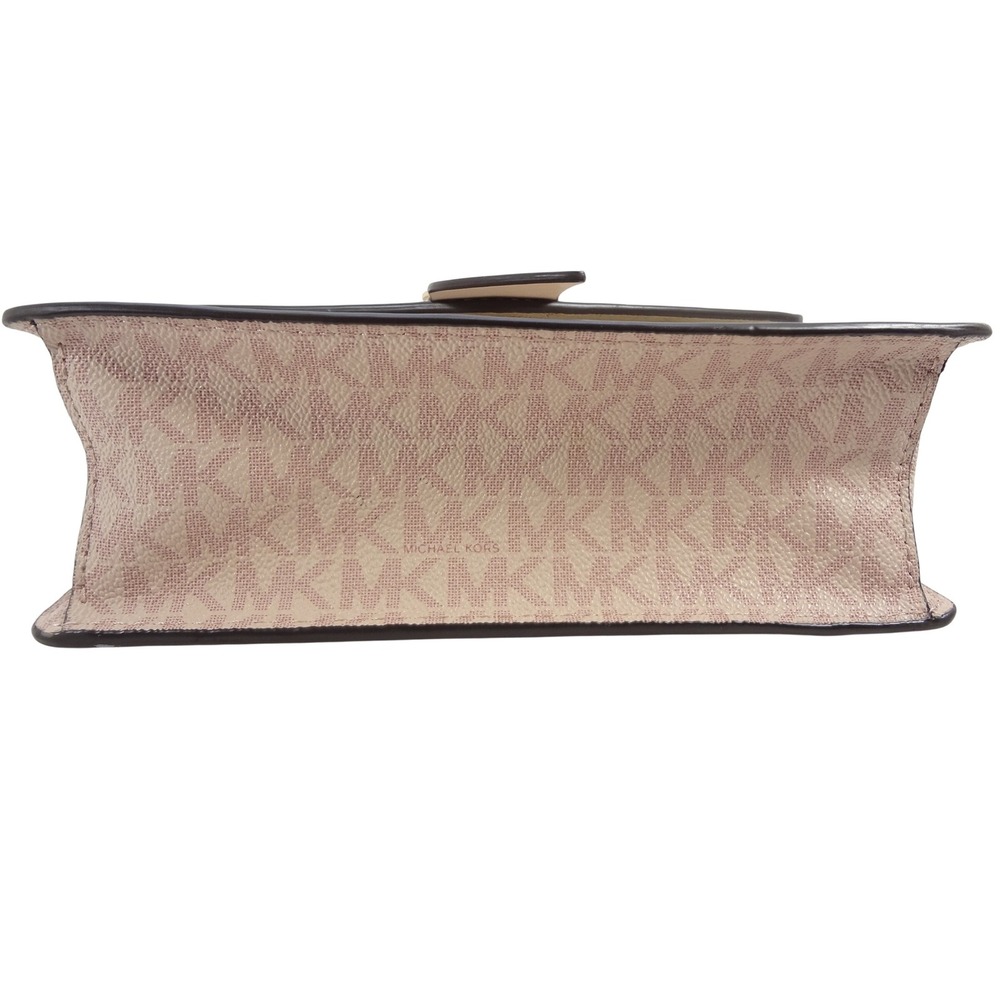 Michael Kors Greenwich Shoulder Bag Womens Small Pink Beige Excellent Monogram - Picture 6 of 7